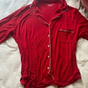 Victoria's Secret Red Button-Down pj set